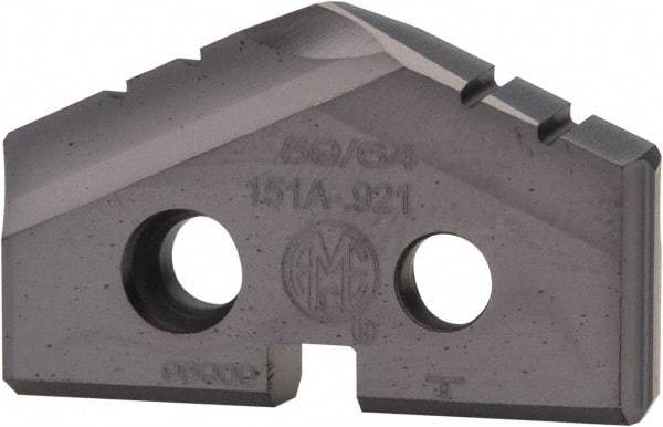 Allied Machine and Engineering - 59/64" Diam x 5/32" Thick, Seat Code 1, 132° Included Angle Spade Drill Insert - TiAlN Coated, Cobalt, Grade Super Cobalt, Series T-A - Americas Industrial Supply