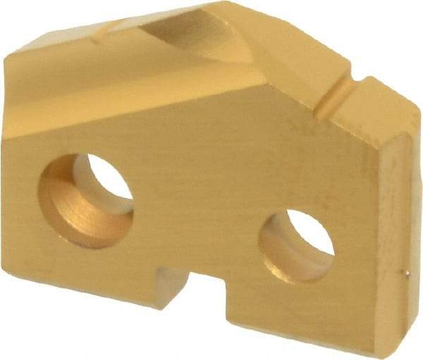 Allied Machine and Engineering - 18mm Diam x 5/32" Thick, Seat Code 1, 132° Included Angle Spade Drill Insert - TiN Coated, Cobalt, Series T-A - Americas Industrial Supply