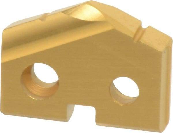 Allied Machine and Engineering - 19mm Diam x 5/32" Thick, Seat Code 1, 132° Included Angle Spade Drill Insert - TiN Coated, Cobalt, Series T-A - Americas Industrial Supply