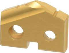 Allied Machine and Engineering - 19mm Diam x 5/32" Thick, Seat Code 1, 132° Included Angle Spade Drill Insert - TiN Coated, Cobalt, Series T-A - Americas Industrial Supply