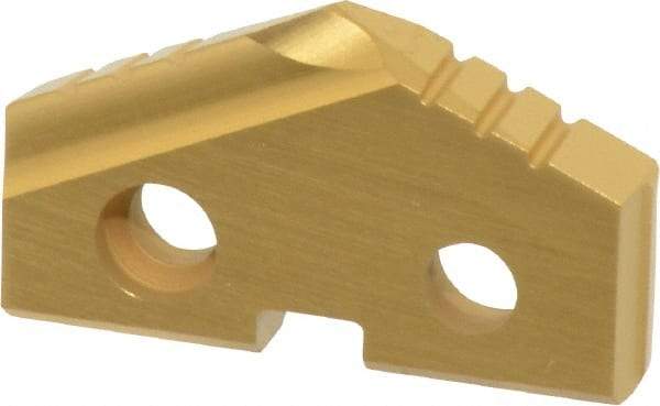 Allied Machine and Engineering - 29mm Diam x 3/16" Thick, Seat Code 2, 132° Included Angle Spade Drill Insert - TiN Coated, Cobalt, Series T-A - Americas Industrial Supply