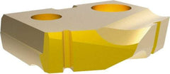 Allied Machine and Engineering - 41/64" Diam x 1/8" Thick, Seat Code 0, 132° Included Angle Spade Drill Insert - TiN Coated, Cobalt, Series T-A - Americas Industrial Supply