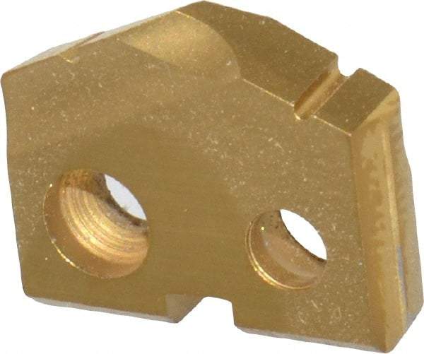 Allied Machine and Engineering - 17/32" Diam x 1/8" Thick, Seat Code 0, 132° Included Angle Spade Drill Insert - TiN Coated, Cobalt, Grade Premium Cobalt, Series T-A - Americas Industrial Supply