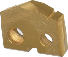 Allied Machine and Engineering - 17/32" Diam x 1/8" Thick, Seat Code 0, 132° Included Angle Spade Drill Insert - TiN Coated, Cobalt, Grade Premium Cobalt, Series T-A - Americas Industrial Supply