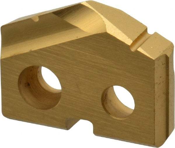 Allied Machine and Engineering - 9/16" Diam x 1/8" Thick, Seat Code 0, 132° Included Angle Spade Drill Insert - TiN Coated, Cobalt, Grade Premium Cobalt, Series T-A - Americas Industrial Supply