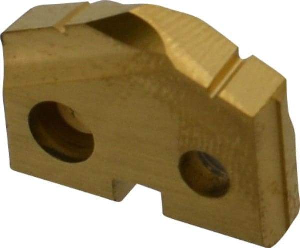 Allied Machine and Engineering - 45/64" Diam x 5/32" Thick, Seat Code 1, 132° Included Angle Spade Drill Insert - TiN Coated, Cobalt, Grade Premium Cobalt, Series T-A - Americas Industrial Supply