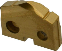 Allied Machine and Engineering - 45/64" Diam x 5/32" Thick, Seat Code 1, 132° Included Angle Spade Drill Insert - TiN Coated, Cobalt, Grade Premium Cobalt, Series T-A - Americas Industrial Supply