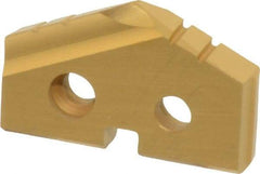 Allied Machine and Engineering - 59/64" Diam x 5/32" Thick, Seat Code 1, 132° Included Angle Spade Drill Insert - TiN Coated, Cobalt, Grade Premium Cobalt, Series T-A - Americas Industrial Supply