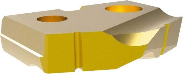 Allied Machine and Engineering - 18.5mm Diam x 5/32" Thick, Seat Code 1, 132° Included Angle Spade Drill Insert - TiN Coated, Cobalt, Series T-A - Americas Industrial Supply