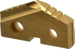 Allied Machine and Engineering - 1-1/8" Diam x 3/16" Thick, Seat Code 2, 132° Included Angle Spade Drill Insert - TiN Coated, Cobalt, Grade Premium Cobalt, Series T-A - Americas Industrial Supply