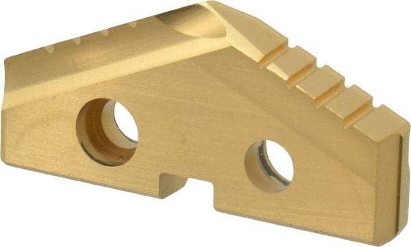 Allied Machine and Engineering - 1-11/32" Diam x 3/16" Thick, Seat Code 2, 132° Included Angle Spade Drill Insert - TiN Coated, Cobalt, Grade Premium Cobalt, Series T-A - Americas Industrial Supply