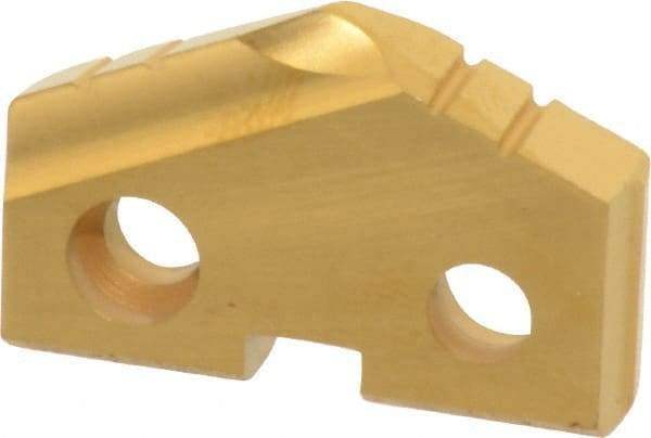 Allied Machine and Engineering - 1-1/64" Diam x 3/16" Thick, Seat Code 2, 132° Included Angle Spade Drill Insert - TiN Coated, Cobalt, Grade Premium Cobalt, Series T-A - Americas Industrial Supply