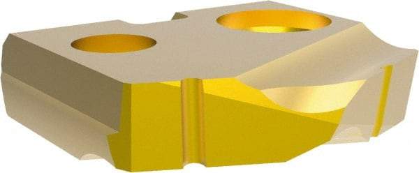 Allied Machine and Engineering - 10.2mm Diam x 3/32" Thick, Seat Code Y, 132° Included Angle Spade Drill Insert - TiN Coated, Carbide, Grade K20, Series T-A - Americas Industrial Supply