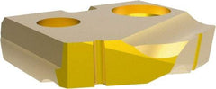 Allied Machine and Engineering - 10.2mm Diam x 3/32" Thick, Seat Code Y, 132° Included Angle Spade Drill Insert - TiN Coated, Carbide, Grade K20, Series T-A - Americas Industrial Supply