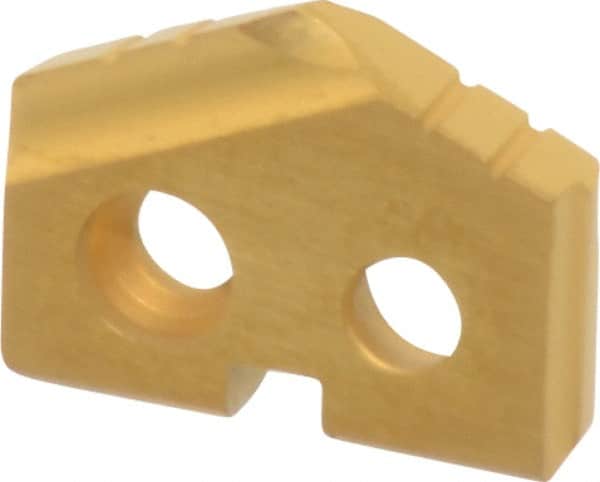 Allied Machine and Engineering - 31/64" Diam x 3/32" Thick, Seat Code Z, 132° Included Angle Spade Drill Insert - TiN Coated, Cobalt, Grade Premium Cobalt, Series T-A - Americas Industrial Supply