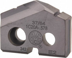Allied Machine and Engineering - 37/64" Diam x 1/8" Thick, Seat Code 0, 132° Included Angle Spade Drill Insert - TiAlN Coated, Carbide, Grade K20, Series T-A - Americas Industrial Supply