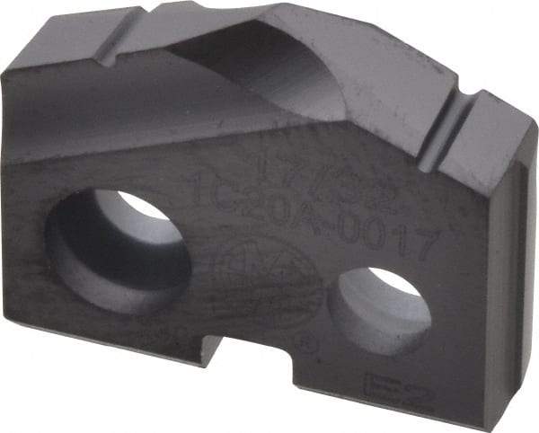 Allied Machine and Engineering - 17/32" Diam x 1/8" Thick, Seat Code 0, 132° Included Angle Spade Drill Insert - TiAlN Coated, Carbide, Grade K20, Series T-A - Americas Industrial Supply