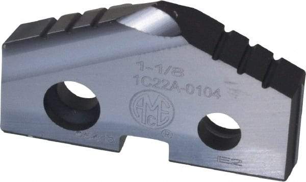 Allied Machine and Engineering - 1-1/8" Diam x 3/16" Thick, Seat Code 2, 132° Included Angle Spade Drill Insert - TiAlN Coated, Carbide, Grade K20, Series T-A - Americas Industrial Supply