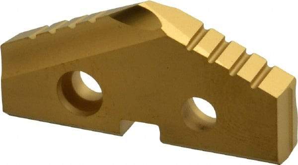Allied Machine and Engineering - 1-11/32" Diam x 3/16" Thick, Seat Code 2, 132° Included Angle Spade Drill Insert - TiN Coated, Carbide, Grade K20, Series T-A - Americas Industrial Supply