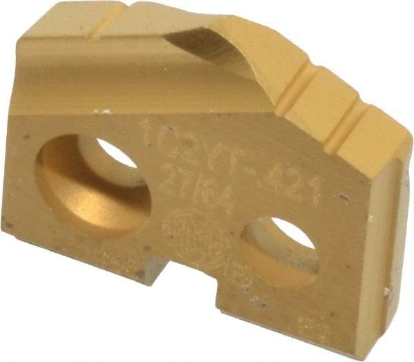 Allied Machine and Engineering - 27/64" Diam x 3/32" Thick, Seat Code Y, 132° Included Angle Spade Drill Insert - TiN Coated, Carbide, Grade K20, Series T-A - Americas Industrial Supply