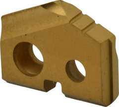 Allied Machine and Engineering - 15/32" Diam x 3/32" Thick, Seat Code Z, 132° Included Angle Spade Drill Insert - TiN Coated, Carbide, Grade K20, Series T-A - Americas Industrial Supply