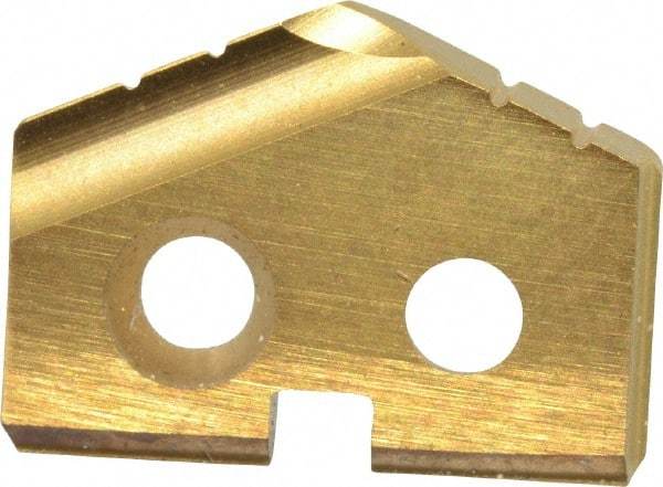 Allied Machine and Engineering - 1/2" Diam x 3/32" Thick, Seat Code Z, 132° Included Angle Spade Drill Insert - TiN Coated, Carbide, Grade K20, Series T-A - Americas Industrial Supply