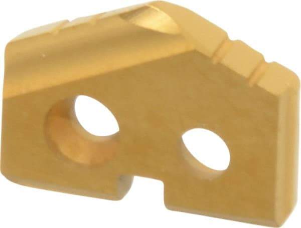 Allied Machine and Engineering - 1/2" Diam x 3/32" Thick, Seat Code Z, 132° Included Angle Spade Drill Insert - TiN Coated, Carbide, Grade P40, Series T-A - Americas Industrial Supply