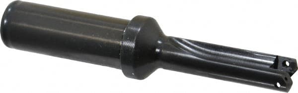 Allied Machine and Engineering - Series 0, 33/64 to 11/16" Diam, 3/4" Diam Straight Shank with Flange, Straight Flute Spade Drill - 1-3/8" Max Depth, 2-39/64" Body Length, 4-17/32" OAL, Short Length, Through Coolant - Americas Industrial Supply