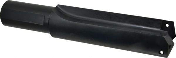 Allied Machine and Engineering - Series 5, 2-1/2 to 3-1/2" Diam, 2" Diam Straight Shank, Straight Flute Spade Drill - 6-3/4" Max Depth, 8-3/4" Body Length, 12-1/2" OAL, Short Length, Through Coolant - Americas Industrial Supply