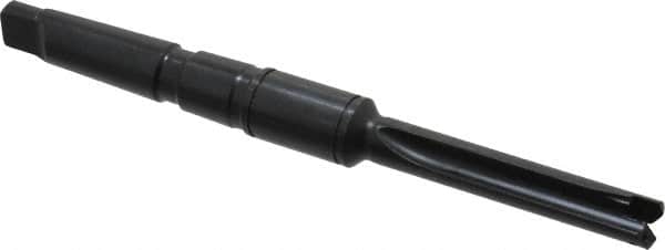 Allied Machine and Engineering - Series 0, 33/64 to 11/16" Diam, 2MT Taper Shank, Straight Flute Spade Drill - 2-1/2" Max Depth, 4-49/64" Body Length, 7-19/32" OAL, Standard Length, Through Coolant - Americas Industrial Supply