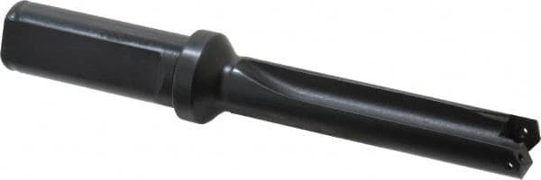 Allied Machine and Engineering - Series 0.5, 39/64 to 11/16" Diam, 3/4" Diam Straight Shank with Flange, Straight Flute Spade Drill - 2-1/2" Max Depth, 3-47/64" Body Length, 5-21/32" OAL, Standard Length, Through Coolant - Americas Industrial Supply