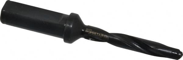 Allied Machine and Engineering - Series Z, 7/16 to 1/2" Diam, 3/4" Diam Straight Shank with Flange, Helical Flute Spade Drill - 2-3/8" Max Depth, 3-5/8" Body Length, 5-9/16" OAL, Standard Length, Through Coolant - Americas Industrial Supply