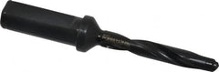 Allied Machine and Engineering - Series Z, 7/16 to 1/2" Diam, 3/4" Diam Straight Shank with Flange, Helical Flute Spade Drill - 2-3/8" Max Depth, 3-5/8" Body Length, 5-9/16" OAL, Standard Length, Through Coolant - Americas Industrial Supply