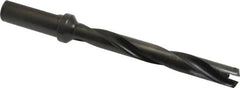 Allied Machine and Engineering - Series 0.5, 39/64 to 11/16" Diam, 3/4" Diam Straight Shank with Flange, Helical Flute Spade Drill - 4-1/2" Max Depth, 5-47/64" Body Length, 7-21/32" OAL, Extended Length, Through Coolant - Americas Industrial Supply