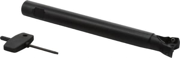 Seco - 93° Lead Angle, 1" Min Cut Diam, 0.28" Max Depth of Cut, Indexable Chamfer and Angle End Mill - 2 Inserts, XO.. 1204.. Insert Style, 7.87" Overall Length, Through Coolant, Straight Shank - Americas Industrial Supply