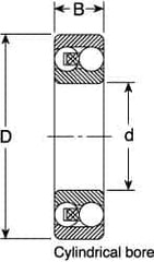 SKF - 45mm Bore Diam, 85mm OD, Open Self Aligning Radial Ball Bearing - 23mm Wide, 2 Rows, Round Bore, 2,380 Lb Static Capacity, 7,310 Lb Dynamic Capacity - Americas Industrial Supply