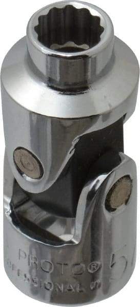 Proto - 1/2", 3/8" Drive, Standard Hand Socket - 12 Points, 1-3/4" OAL, Alloy Steel, Chrome Finish - Americas Industrial Supply