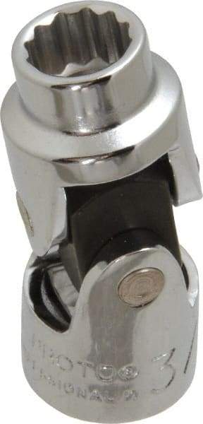 Proto - 3/8", 3/8" Drive, Standard Hand Socket - 12 Points, 1-3/4" OAL, Alloy Steel, Chrome Finish - Americas Industrial Supply