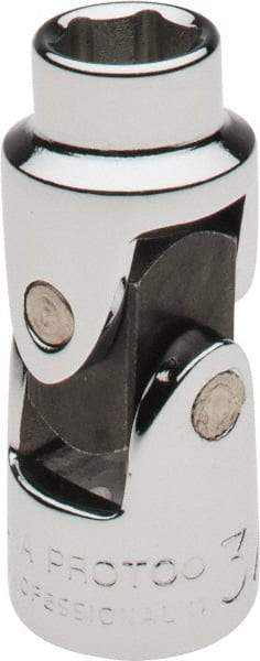 Proto - 3/8", 3/8" Drive, Standard Hand Socket - 6 Points, 1-3/4" OAL, Alloy Steel, Chrome Finish - Americas Industrial Supply