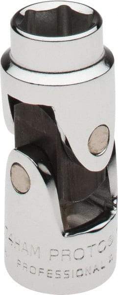 Proto - 3/8" Drive, Standard Hand Socket - 6 Points, 1-3/4" OAL, Alloy Steel, Chrome Finish - Americas Industrial Supply