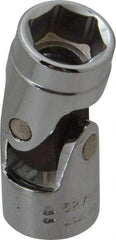 Proto - 1/2", 3/8" Drive, Standard Hand Socket - 6 Points, 1-3/4" OAL, Alloy Steel, Chrome Finish - Americas Industrial Supply