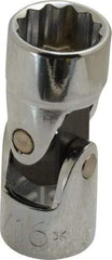 Proto - 9/16", 3/8" Drive, Standard Hand Socket - 12 Points, 1-27/32" OAL, Alloy Steel, Chrome Finish - Americas Industrial Supply