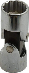 Proto - 3/8" Drive, Standard Hand Socket - 12 Points, 1-27/32" OAL, Alloy Steel, Chrome Finish - Americas Industrial Supply