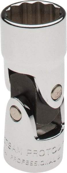 Proto - 3/8" Drive, Standard Hand Socket - 12 Points, 2" OAL, Alloy Steel, Chrome Finish - Americas Industrial Supply