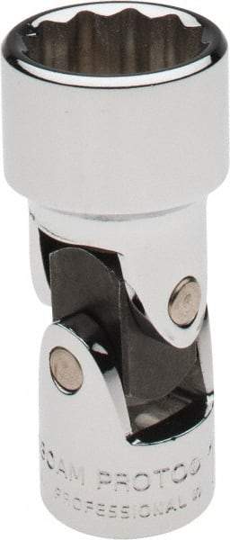 Proto - 3/8" Drive, Standard Hand Socket - 12 Points, 2-3/32" OAL, Alloy Steel, Chrome Finish - Americas Industrial Supply