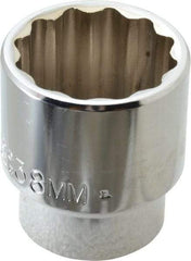 Proto - 1/2" Drive, Standard Hand Socket - 12 Points, 2-1/4" OAL, Alloy Steel, Chrome Finish - Americas Industrial Supply