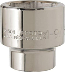 Proto - 1-9/16", 1/2" Drive, Standard Hand Socket - 6 Points, 2-1/4" OAL, Alloy Steel, Chrome Finish - Americas Industrial Supply