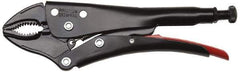 Proto - 5-1/2" OAL Curved Jaw Locking Pliers - 21/64" Jaw Width, 55/64" Jaw Depth, 1-19/64" Jaw Opening, Standard Handle - Americas Industrial Supply