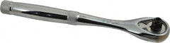 Proto - 3/8" Drive Pear Head Aerospace Ratchet - Chrome Finish, 8-1/2" OAL, 45 Gear Teeth, Standard Head - Americas Industrial Supply