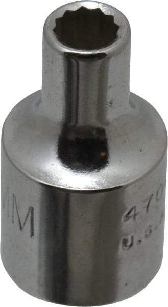 Proto - 1/4" Drive, Standard Hand Socket - 12 Points, 7/8" OAL, Alloy Steel, Chrome Finish - Americas Industrial Supply